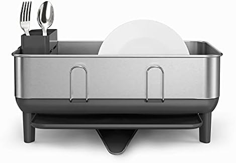 simplehuman Steel Frame Dishrack, Compact Dish Drying Rack - Image 2
