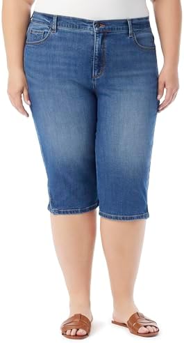 Gloria Vanderbilt Women's Amanda High Rise Skimmer Short Plus by GloriaVanderbilt