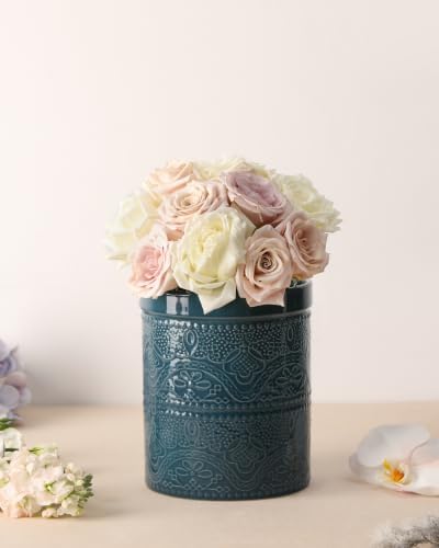 FUN ELEMENTS Kitchen Utensil Holder, 7.2" Super Large Utensil Crock Heavy and - Image 5