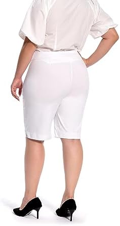 Jenna Rose Women's Pull-On Dress Shorts w/D-Ring – Work & Office Casual - Image 3