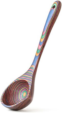 Gudamaye Pakkawood Rainbow Deep Soup Ladle by Gudamaye-WoodenUtensilsSets