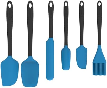 Silicone Spatula Set, 6 Pieces Food Grade Kitchen Utensils by Unknown