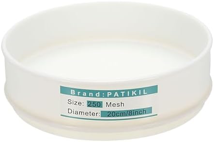 PATIKIL 250 Mesh Lab Sieve, 7.9" Diameter Sifting Screen Nylon Wire Cloth Fine by PATIKIL