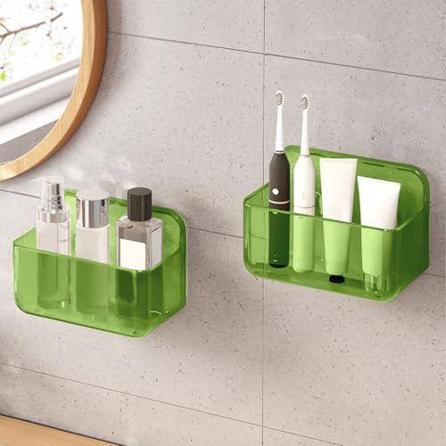 CGBE 2-Pack Cabinet Door Organizer, Self Adhesive Bathroom Shelves by CGBE