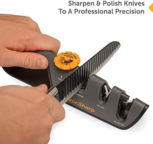RazorSharp™ Knife & Scissor Sharpener | Adjustable 14-24 Degree Angle Guide - Image 2