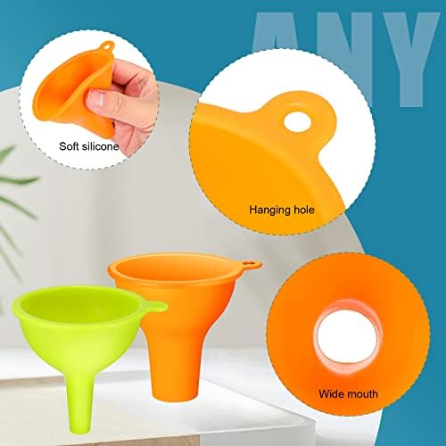 Silicone Funnels 4 Pieces Wide Mouth Funnel Small and Large - Image 3
