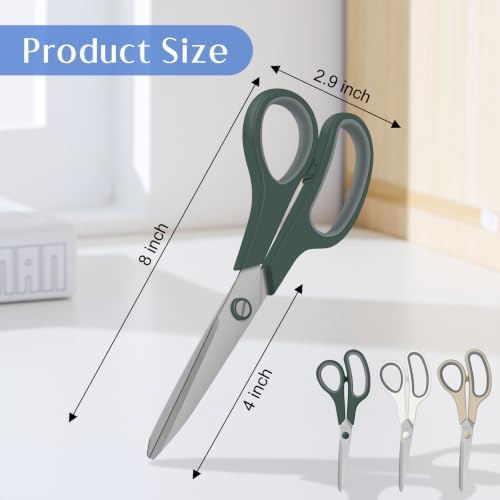 3 Pack All Purpose Scissors for Office School Craft Scrapbook - Image 2