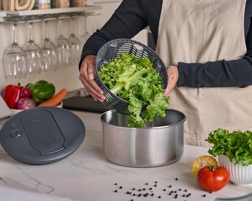 Zyliss Swift Dry Stainless Steel Salad Spinner - Image 4