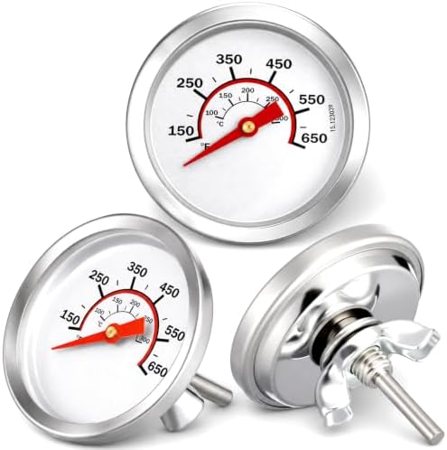 Frienda 3 Pack Charcoal Grill Thermometer Gauge by Frienda