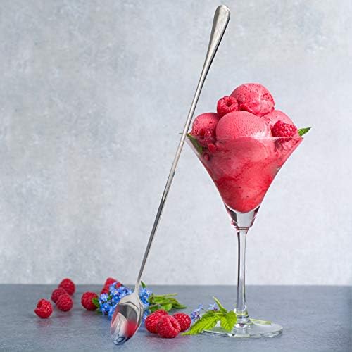 GLAMFIELDS 12-Inch Long Handle Mixing Spoons, Iced Teaspoons, Ice Cream Spoon - Image 6