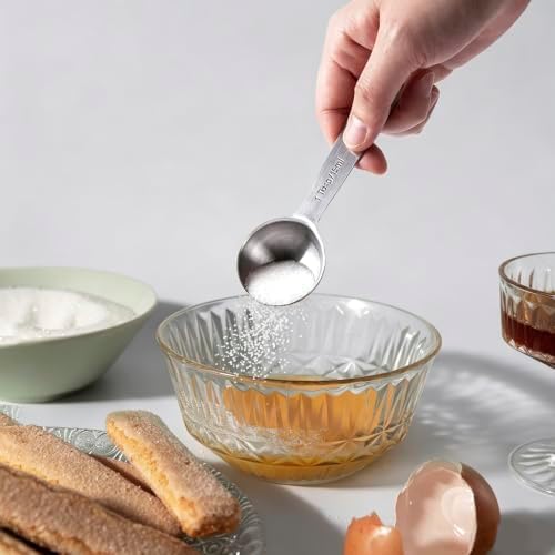 13 Pcs Measuring Spoons Tablespoon Teaspoon, Heavy Duty Metal 430 - Image 6