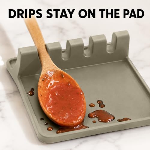 2 Pack Sage Silicone Spoon Rest - Image 4