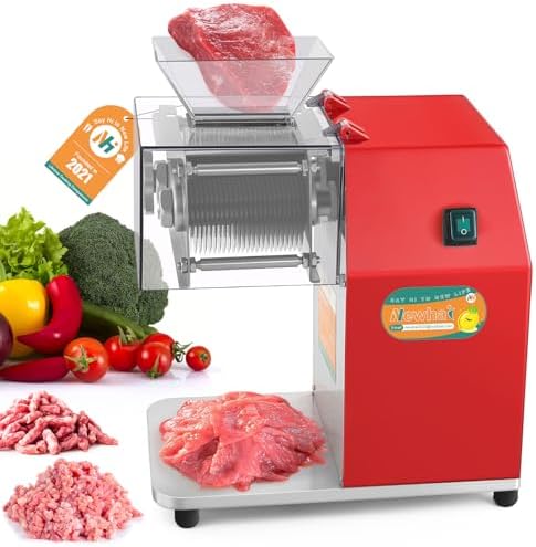 Newhai 850W Commercial Meat Cutter Machine, 20mm Heavy Duty Slicer 110V by Newhai