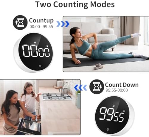 Digital Magnetic Kitchen Timer & Stopwatch - Image 6