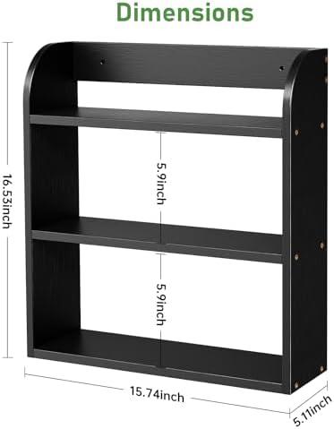 ROMGUAR CRAFT 3 Tier Bamboo Spice Rack, Countertop or Wall Mounting - Image 3