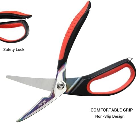 LIVINGO 9.5" Heavy Duty Kitchen Scissors Titanium Coated Poultry Shears - Image 4