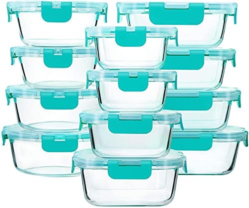 M MCIRCO 24-Piece Glass Food Storage Containers by MMCIRCO