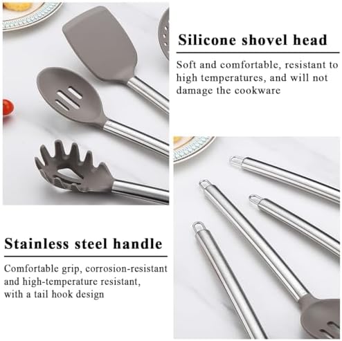 Kitchen Utensils Set, Kyraton 38 Piece Silicone kitchen Cooking Utensils Set - Image 4
