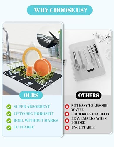 Dish Drying Mat for Kitchen Counter - Image 4