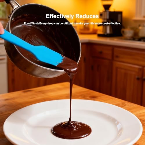 4 Pcs Silicone Jar Spatula Set, Long Handle Heat Resistant Skinny Spatulas - Image 6