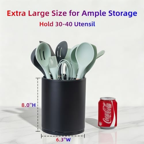 LIBODOUR Kitchen Utensil Holder, Extra Large 360°Rotating - Image 4