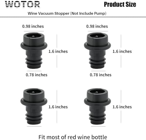 WOTOR Wine Stoppers Vacuum, Silicone Wine Saver & Preserver, Reusable Bottle - Image 6
