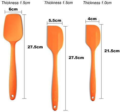 3-Piece Silicone Spatula Set, 600°F Heat Resistant - Image 2