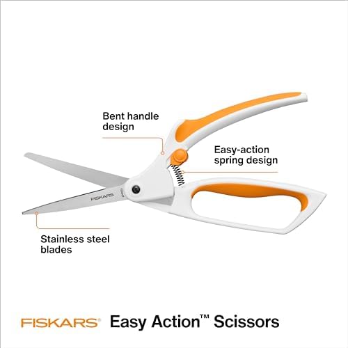 Fiskars 10" Easy Action Bent Handle Scissors - Image 2