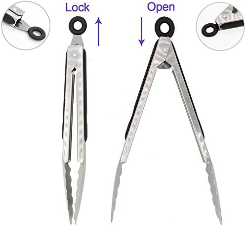304 Stainless Steel Kitchen Cooking Tongs - Image 3