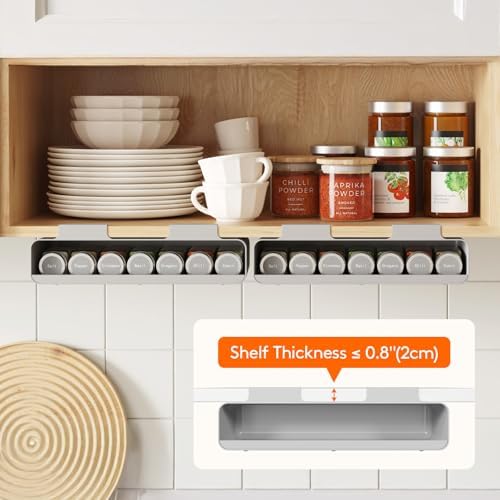 Lifewit Under Cabinet Spice Rack, Seasoning Organizer - Image 4