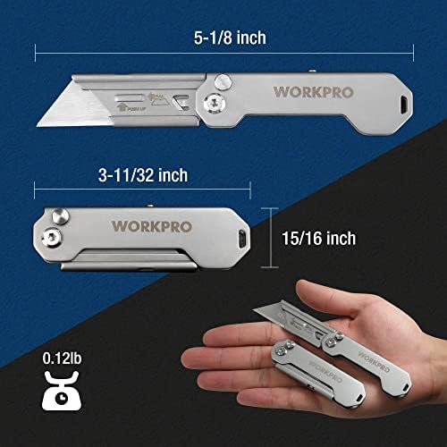 WORKPRO 3-Pack Folding Utility Knife - Image 5