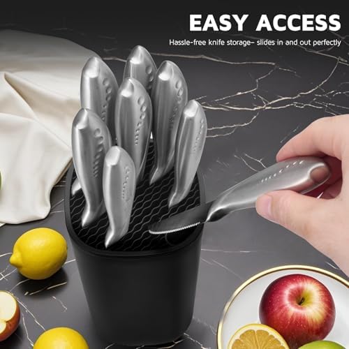 Universal Knife Block Holder for Kitchen, WELLSTAR Knife Stand without Knives - Image 6