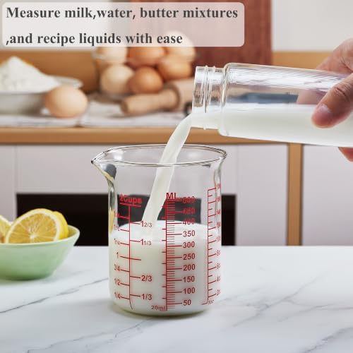 Ackers BORO3.3 Borosilicate Glass Measuring Cup, 500 ml - Image 2