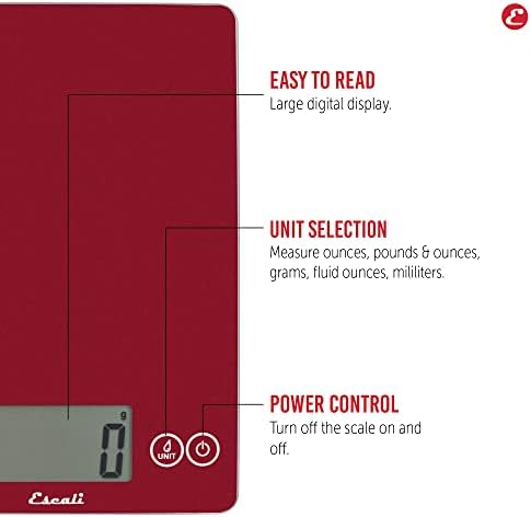 Escali Arti Glass Food Scale Digital Countertop Kitchen, Baking and Cooking - Image 3