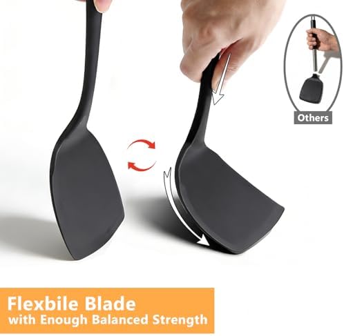 Silicone Spatula Turner Set, 600°F High Heat Resistant Spatulas - Image 5