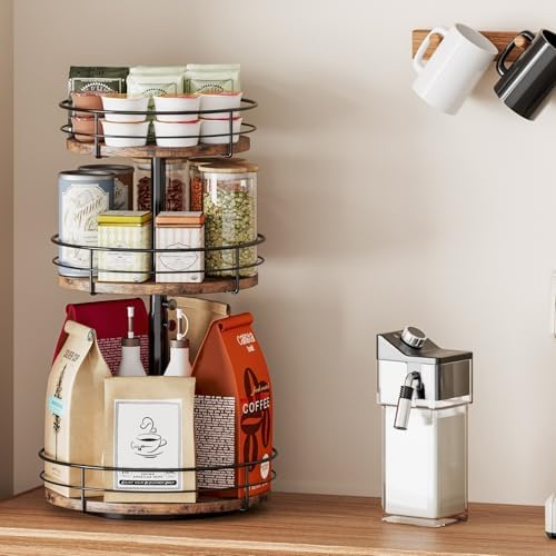 3 Tier Lazy Susan Spice Rack Organizer 360° Rotating - Image 4