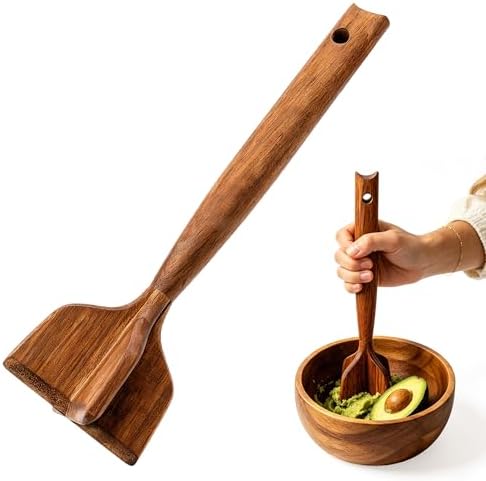 Meat Masher, Teak Wooden Ground Beef Smasher by RollTray