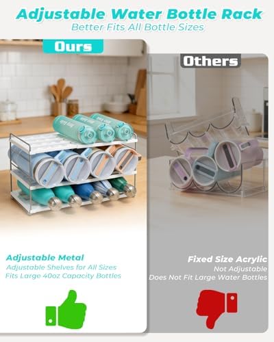 Cirhy 3-Tier Expandable Water Bottle Organizer Holder - Image 3