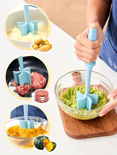 Meat Chopper, Hamburger Chopper, CLUEAPOP Potato Masher-Professional - Image 3