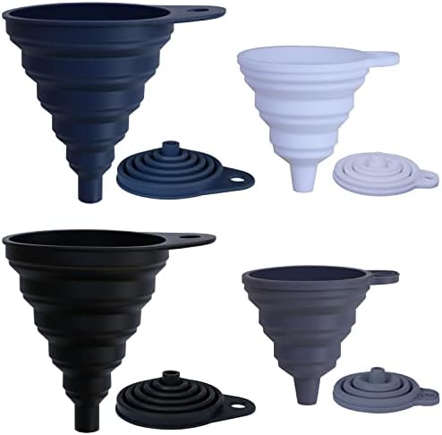 KongNai Silicone Kitchen Funnel Set of 4 by KongNai