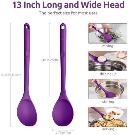 U-Taste Silicone Cooking Spoon, 13.3" Long Large Mixing Spoon - Image 2