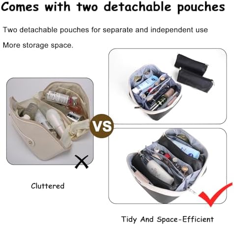 BOYATU Travel Makeup Bag Organizer Cosmetic Bag: 3 Pcs Set Make up Bags - Image 3