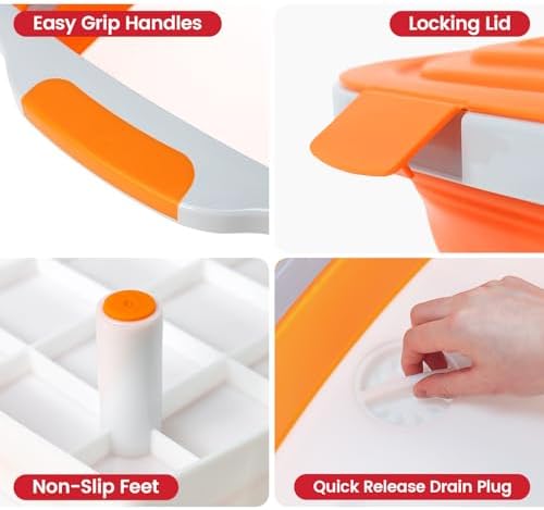 BBQ Prep Tub, 30L Collapsible Cutting Board - Image 6