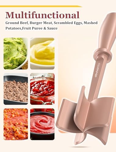 Nylon Hamburger Chopper, 5 Curve Blades Meat Masher Tool - Image 4