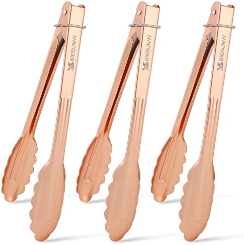 MSY BIGSUNNY 9 Inch Kitchen Food Tongs by MSYBIGSUNNY