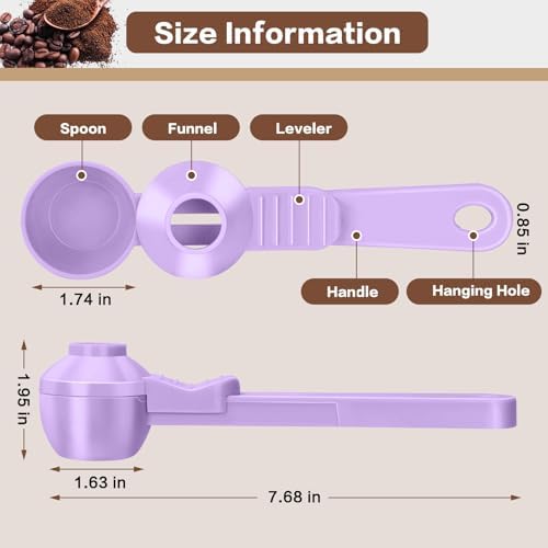2-in-1 Coffee Scoop with Funnel, 2 Tbsp Measuring Spoon - Image 2