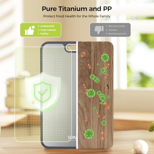 Titanium Cutting Board for Kitchen, Pure Titanium/PP, Size 16”×11” - Image 3