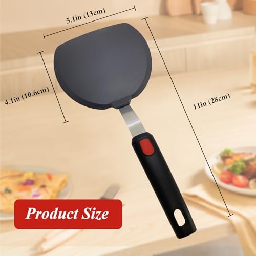 Silicone Spatula Turner, Wide Pancake Spatulas - Image 3