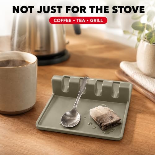 2 Pack Sage Silicone Spoon Rest - Image 6