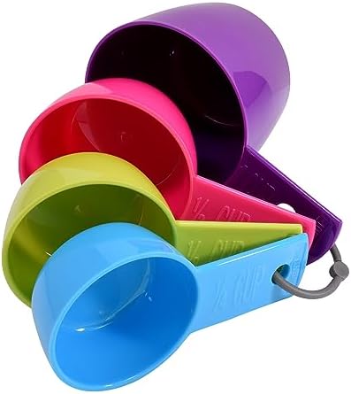 R&M Colorful 5-Piece Measuring Spoon Set – Nesting Plastic Tbsp, 1/2 Tbsp by RMInternational